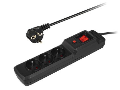 Prelungitor cu protecție la supratensiune 3m Multi M3 negru