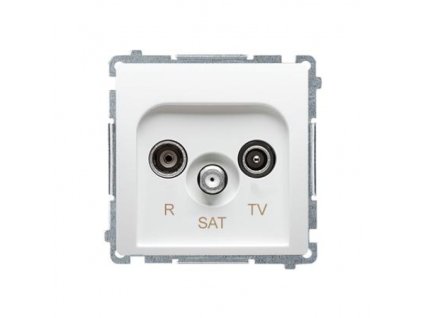 Priză RTV-SAT Simon Basic terminal modul 1dB albă BMZAR-SAT1,3/1,01/11