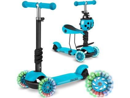 Trotinetă cu trei roți Buggy - turcoaz