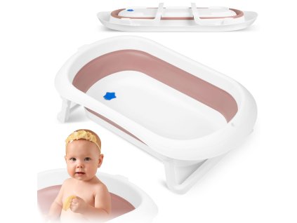 Cadă de baie RK-281 albă și roz