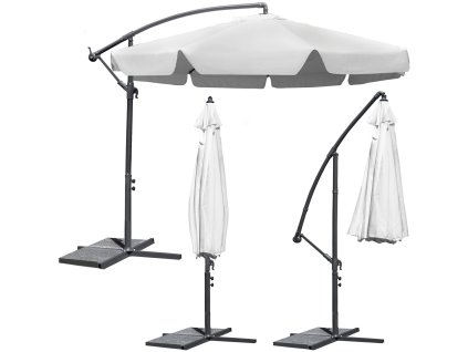 Umbrelă de terasă 350cm gri 200g/m2