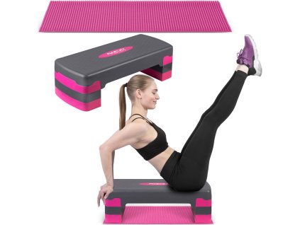 Step aerobic 3 trepte NS-400 roz.
