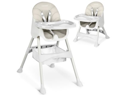 Scaun de masă pentru copii 3în1 Milo gri