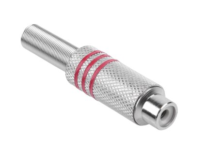 Conector RCA priză, metal 3 benzi roșu GNI0071B