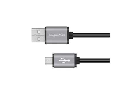 USB A - micro USB 0,2m negru KM1234
