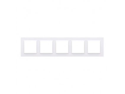 Cadru cvintuplu Simon 10 alb