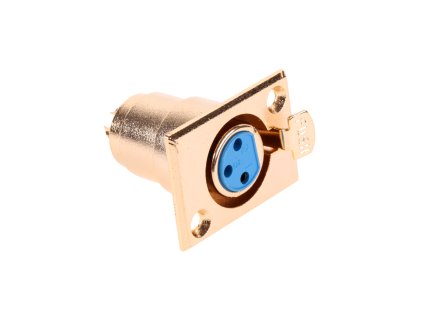 Conector XLR (Canon) priză, aurit, panou