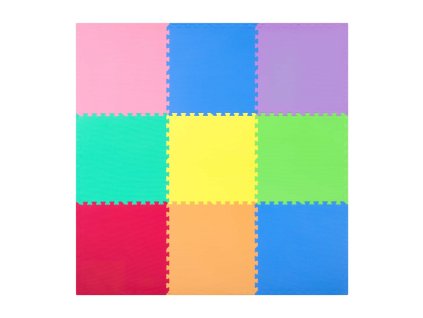 Puzzle din spumă pentru podea 180x180cm 9 buc multicolor