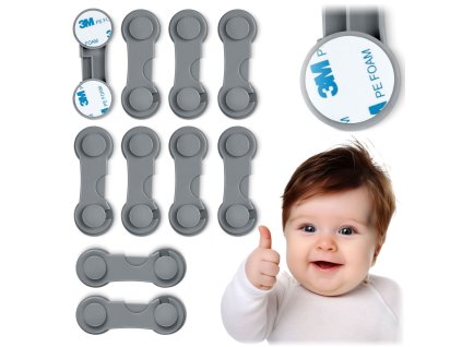 Protecție pentru dulapuri 798301 10 buc, gri