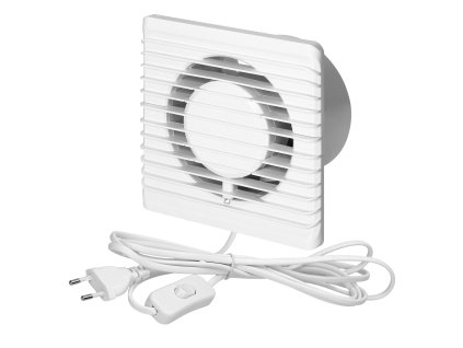 Ventilator de baie 100 mm montaj de suprafață - sfoară cu întrerupător