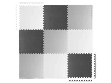 Puzzle spumă pentru podea 180x180cm gri 9buc 7494