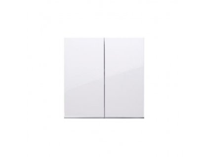 KONTAKT-SIMON Buton dublu pentru mecanisme SW7/2XM, SW6P1M, alb DKW9/11