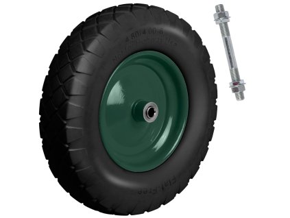 Roată pentru roabă 4,00-8 negru-verde