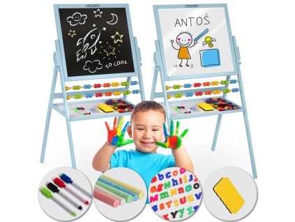 Tablă magnetică pentru copii albastră