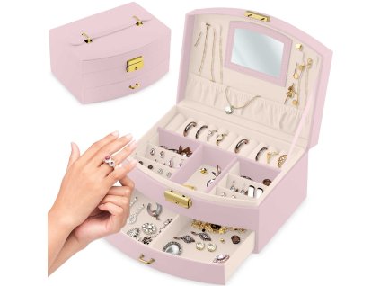 Cutie de bijuterii MS-708 - roz