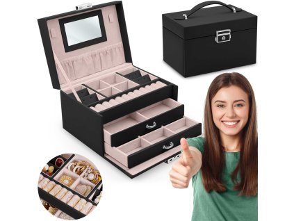 Cutie de bijuterii MS-700 Massido - negru