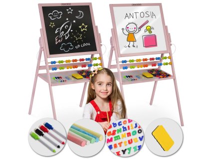 Tablă magnetică pentru copii roz