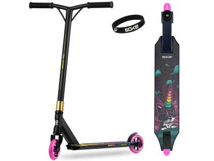 Trotinetă freestyle SOKE PRO multicoloră