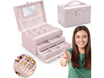 Cutie de bijuterii MS-700 Massido - roz