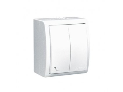 Comutator IP54 Simon Aquarius nr.5B (6+6) alb