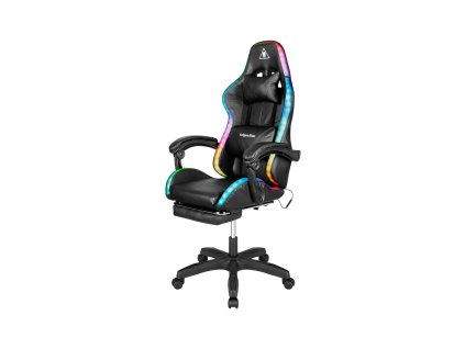 Scaun de gaming Warrior GX-150 negru LED