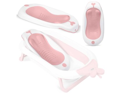 Covoraș antiderapant pentru cadă Ricokids alb-roz