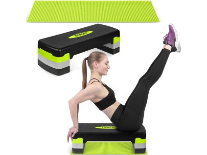 Step aerobic cu 3 trepte NS-400 verde