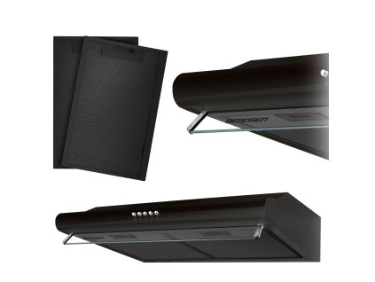 Hotă sub dulap - 60 cm Berdsen BE-10-A negru 3177