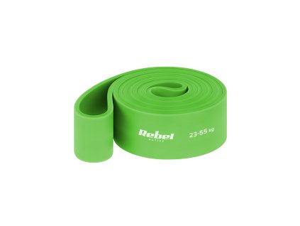 Bandă de exerciții - Power Band PL-5, verde 23-55 kg REBEL ACTIVE