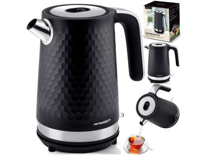 Fierbător de apă 1,7l Berdsen BD-705 negru-argintiu