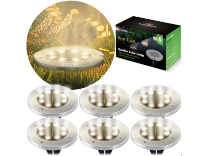 Lampa solară de sol 6buc Ilumen LS-104
