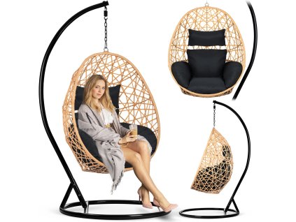 Scaun de grădină suspendat Sabana Sofotel maro deschis