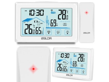 Stație meteo cu ecran BD-910 albă