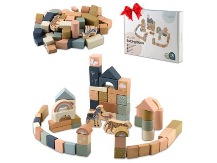 Blocuri de construcție din lemn NK-858 Nukido