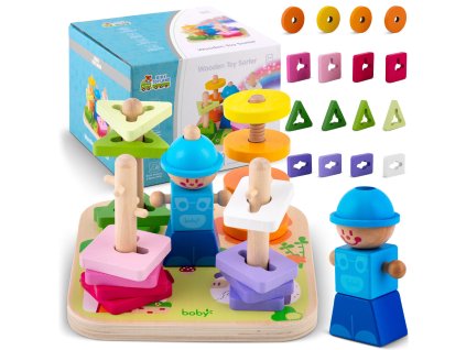 Jucărie de lemn sortator - puzzle RK-866 Ricokids