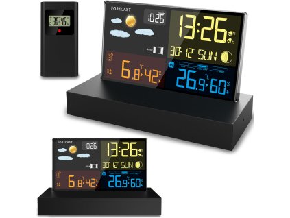 Stație meteo cu afișaj BD-912 negru