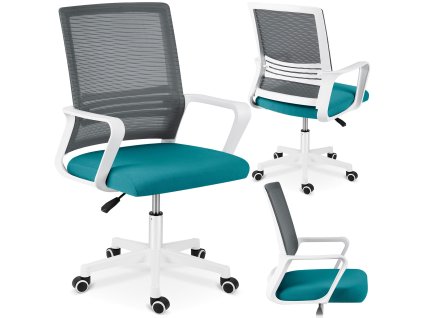 Scaun de birou din plasă micro Sofotel Corta gri-turcoaz