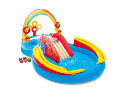 Teren de joacă gonflabil Curcubeu 297 x 193 x 135 cm INTEX 57453