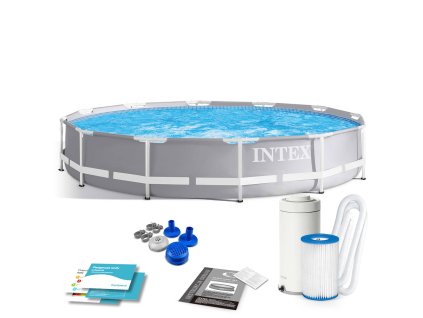 Piscină de grădină cu structură Prism Frame 366 x 76 cm 9în1 INTEX 26712