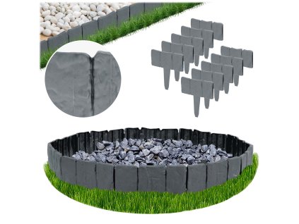 Margine de grădină Plonos 250 cm PL-962 gri