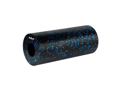 Rolă de spumă netedă pentru masaj 14x33cm, culoare negru-albastru, material EPP, REBEL ACTIVE