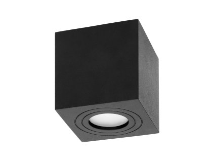 Lustră de tavan pătrată neagră GU10 IP54