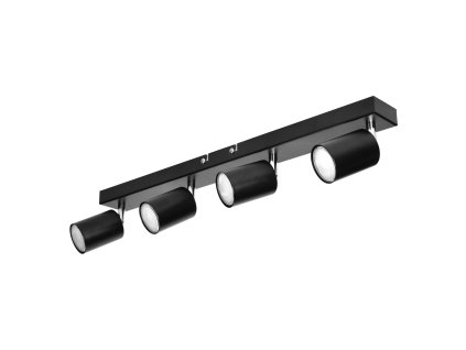 Spot negru cu 4x50W GU10 IP20