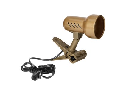 Lampă de masă aurie cu clemă 40W E14