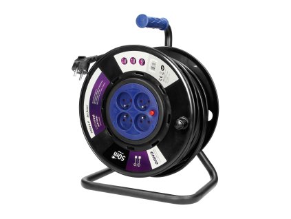Cablu prelungitor tambur 50m, 4 prize, 3x1.5mm