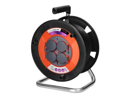 Tambur de cablu IP44 cu 4 prize 16A 230V