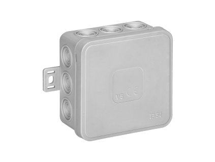 Tablă de distribuție IP54, 12 intrări, 75x75mm, gri