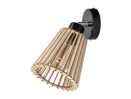 Aplica de perete din lemn negru E27 60W