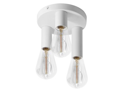 Plafonieră, 3x60W, albă, IP20, rotundă