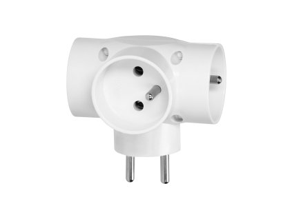 Adaptor prizmatic 3x2P+E cu protecție la supratensiune